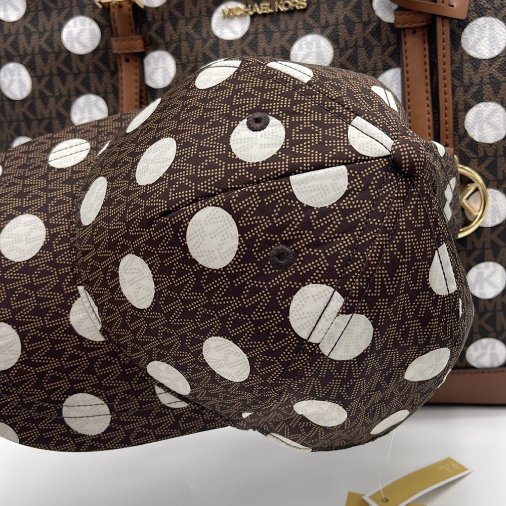 Michael Kors Women's Baseball Cap Hat Adjustable OS Chocolate BROWN DOTS
NWT - Picture 4 of 16